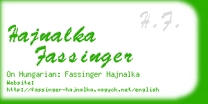 hajnalka fassinger business card